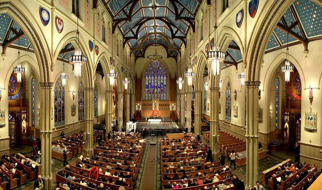 Interior of St. Michael's Cathedral Basilica, Toronto, during Mass